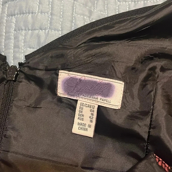 Lovely by Adrianna Papell Women’s Party Dress Size 12 Lace and Metallic - Picture 7 of 10